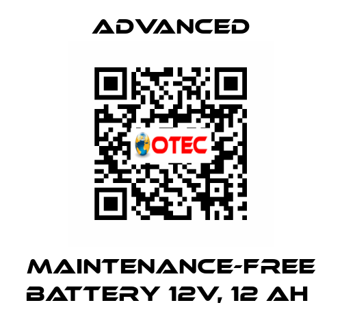 Maintenance-Free Battery 12V, 12 Ah  Advanced