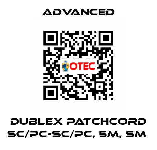 Dublex Patchcord SC/PC-SC/PC, 5m, SM  Advanced