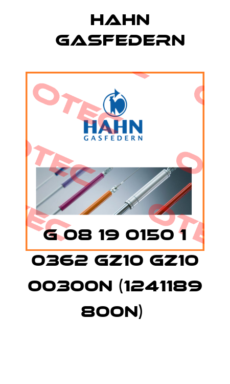 G 08 19 0150 1 0362 GZ10 GZ10 00300N (1241189 800N)  Hahn Gasfedern