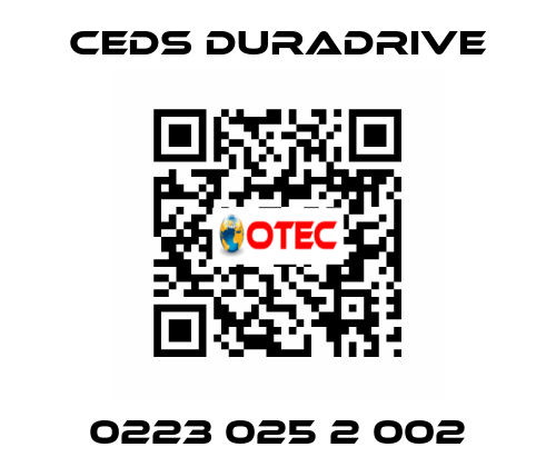 0223 025 2 002 Ceds Duradrive