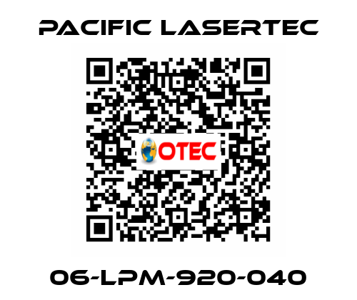 06-LPM-920-040 Pacific Lasertec