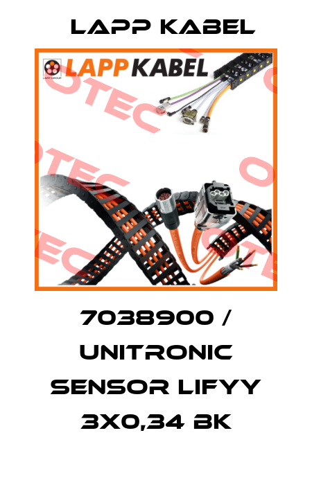 7038900 / UNITRONIC SENSOR LifYY 3x0,34 BK Lapp Kabel