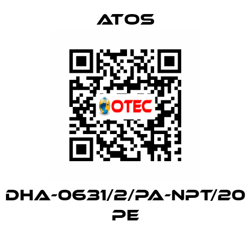 DHA-0631/2/PA-NPT/20 PE Atos