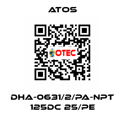 DHA-0631/2/PA-NPT 125DC 25/PE Atos