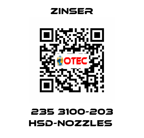 235 3100-203 HSD-nozzles  Zinser