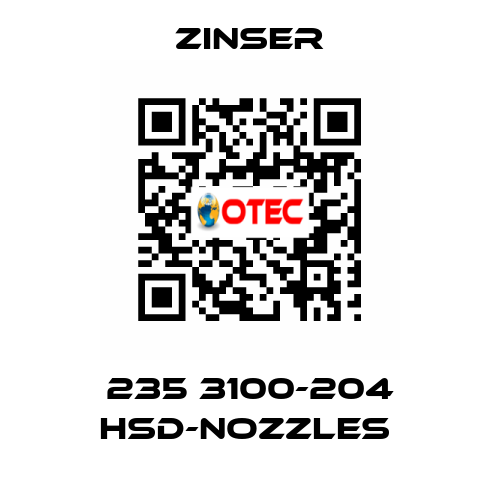 235 3100-204 HSD-nozzles  Zinser
