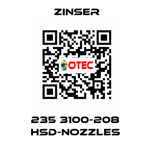 235 3100-208  HSD-nozzles  Zinser