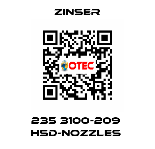 235 3100-209  HSD-nozzles  Zinser