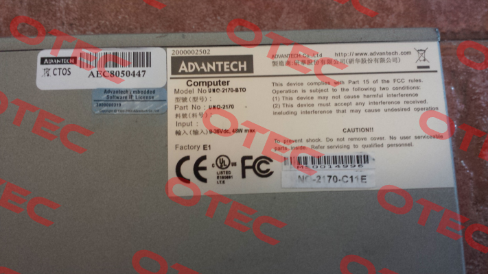 UNO-2170-BTO, 2170-C11E  Advantech
