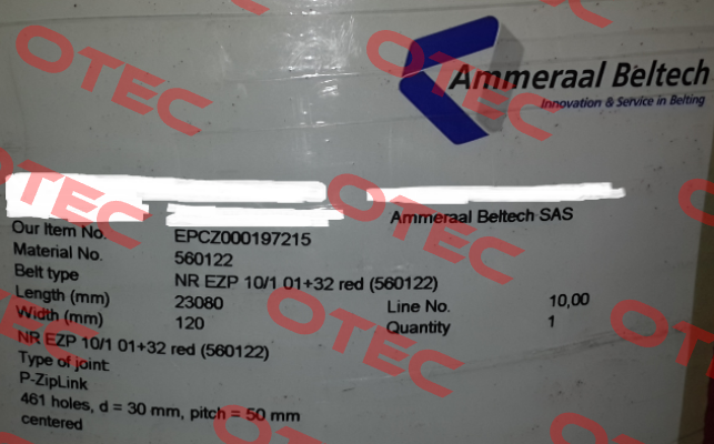 NR EZP 10/1 01+32 rot (560122)  Ammeraal Beltech