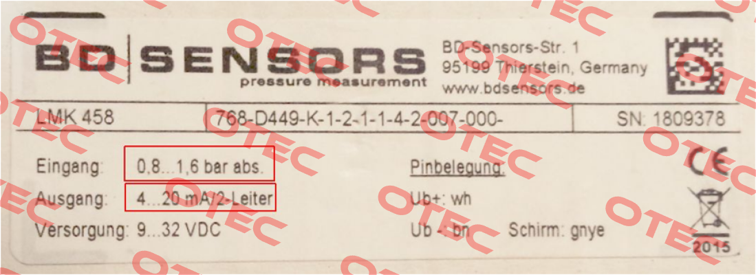 LMK 458  Bd Sensors