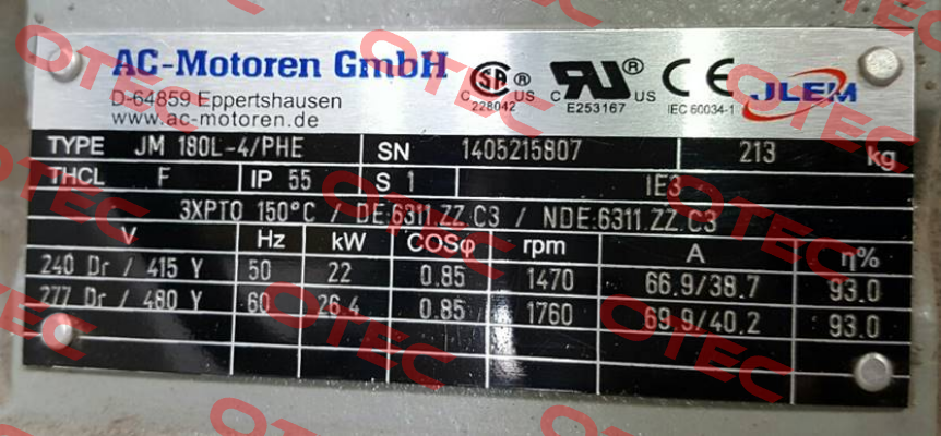 JM 180 L-4 L-4 /PHE AC Motoren