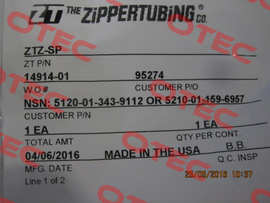 ZTZ-SP Zippertubing