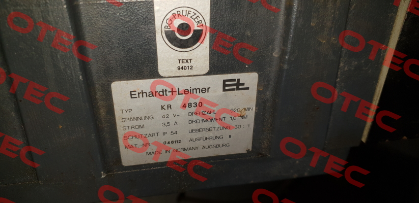 Type: KR 4830, obsolete replaced by  KR60 Erhardt Leimer
