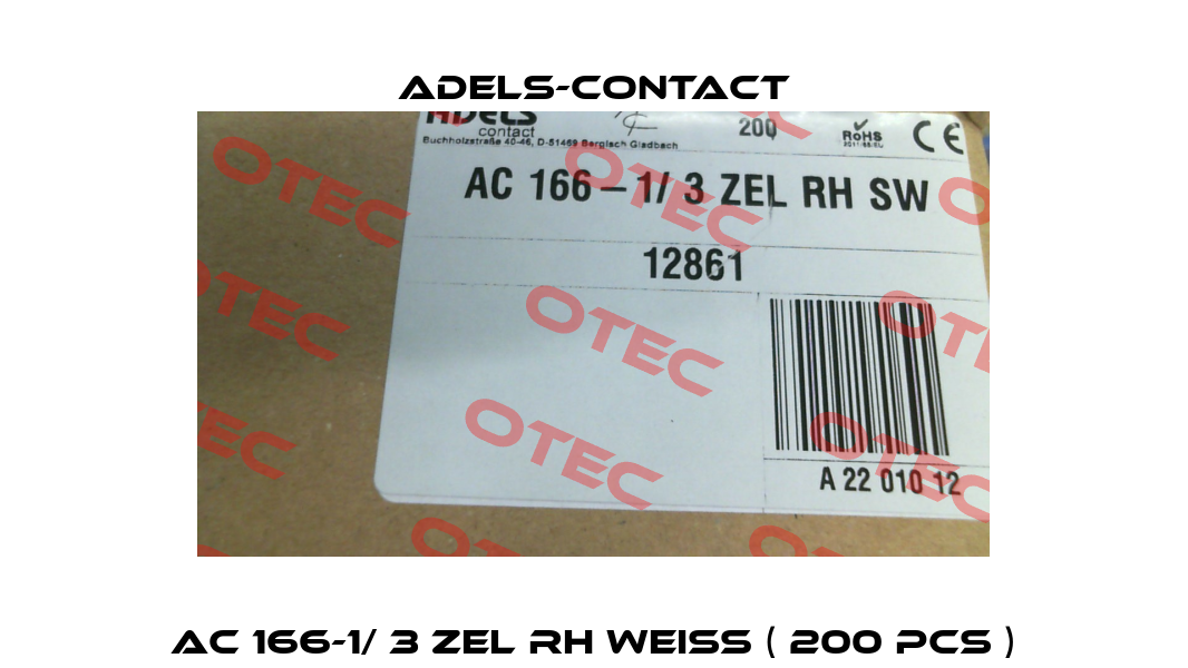 AC 166-1/ 3 ZEL RH weiß ( 200 pcs ) Adels-Contact