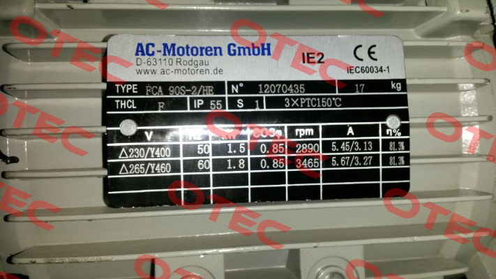 FCA 90S-2/HE obsolete,replaced by Lüfterflügel BG90 AC Motoren