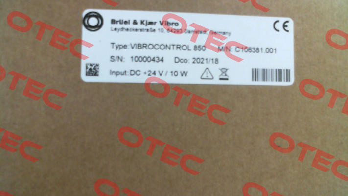 VIBROCONTROL 850 Bruel-Kjaer