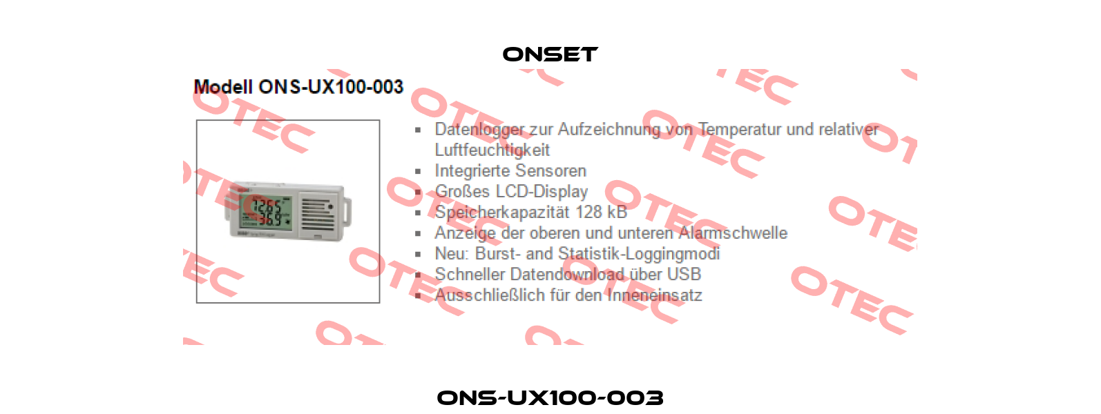 ONS-UX100-003 Onset