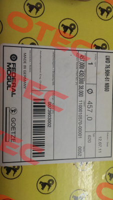 76.90 H-61 NB60  Federal Mogul
